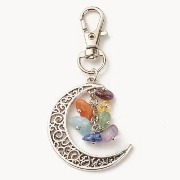 Seven-Color Crushed Stone Ramadan Moon Charm - Picture 3 of 3